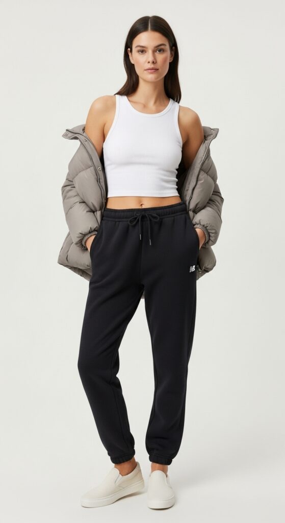 15 Sporty Outfit Ideas to Keep You Stylish and Comfortable 14 Sweatpants and Tank Top