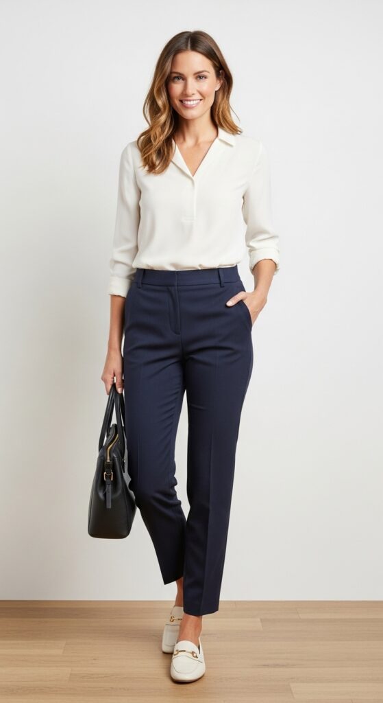 Tailored Dress Pants and Simple Top