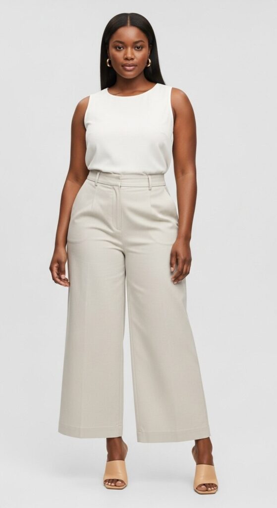Tailored Wide-Legged Pants & Fitted Top