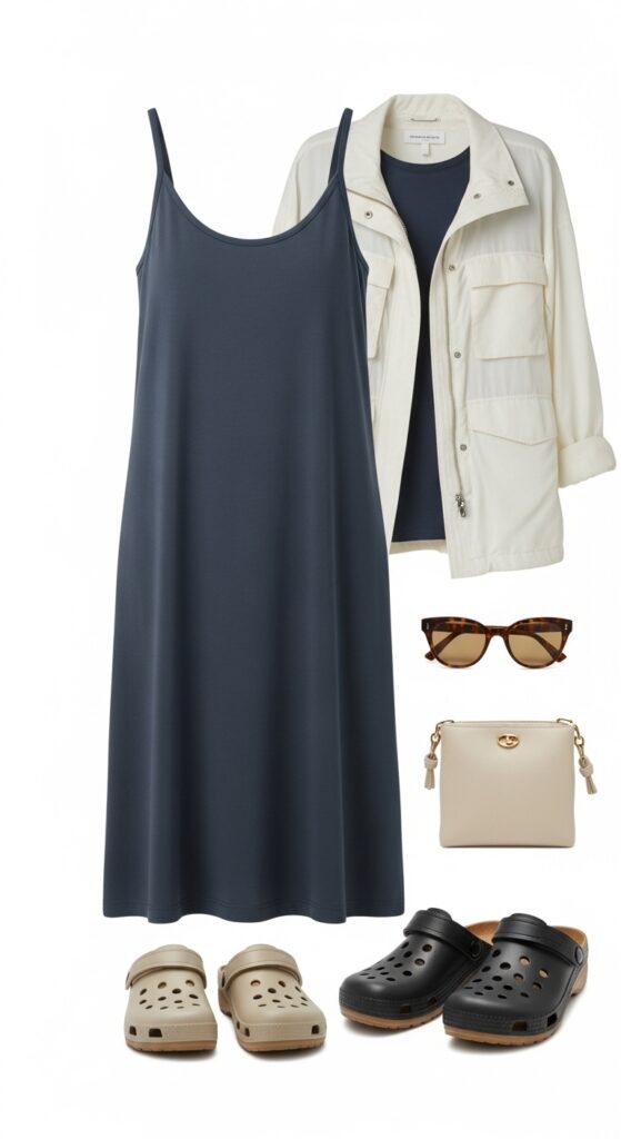 Tank Dress and Lightweight Jacket