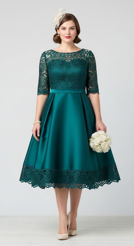 Tea-Length Dress Vintage-Inspired and Chic
