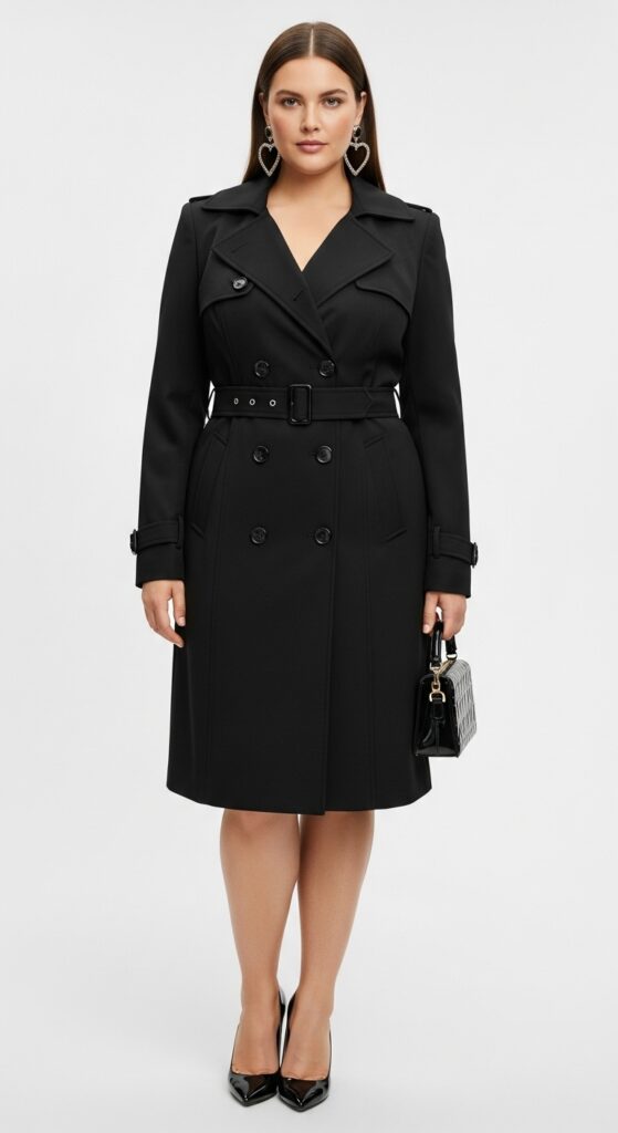 24 Plus Size Winter Business Casual Outfits: Work & Office 7 The Matrix Coat