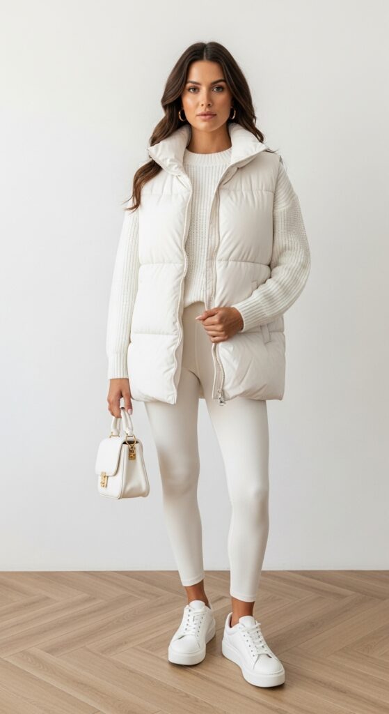 23 Chic Puffer Vest Outfits You’ll Want to Wear This Season 8 The Power of Monochrome