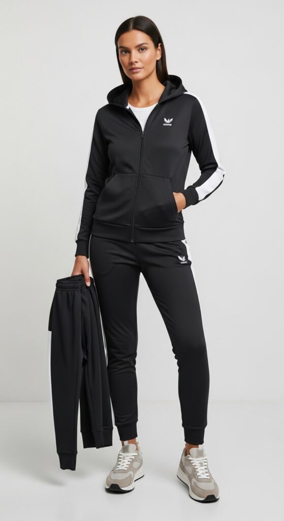 15 Sporty Outfit Ideas to Keep You Stylish and Comfortable 16 Tracksuit and Casual Sneakers