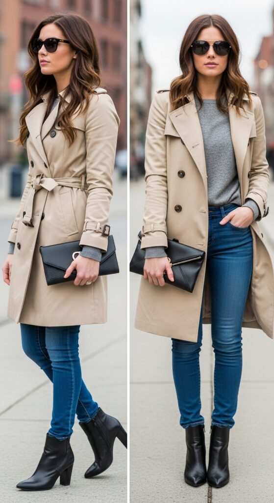 Trench Coat and Skinny Jeans