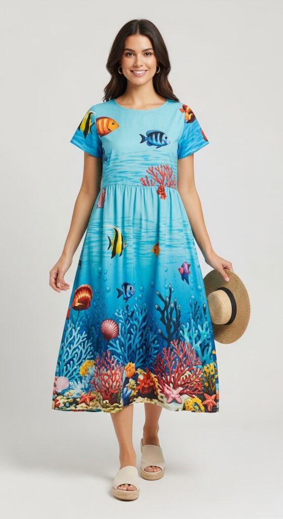 Under-The-Sea Print Dresses
