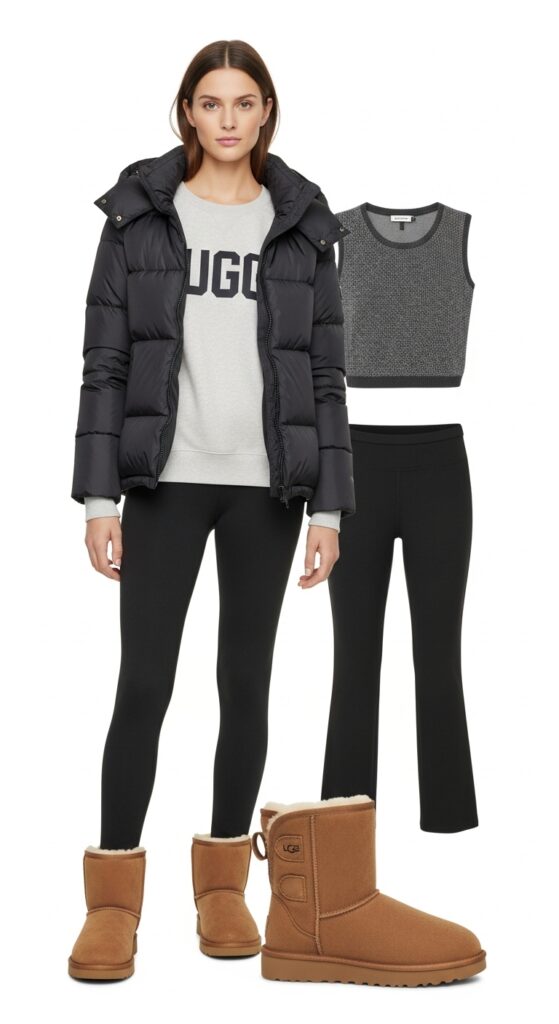 Urban Comfort UGGs + Puffer Jacket