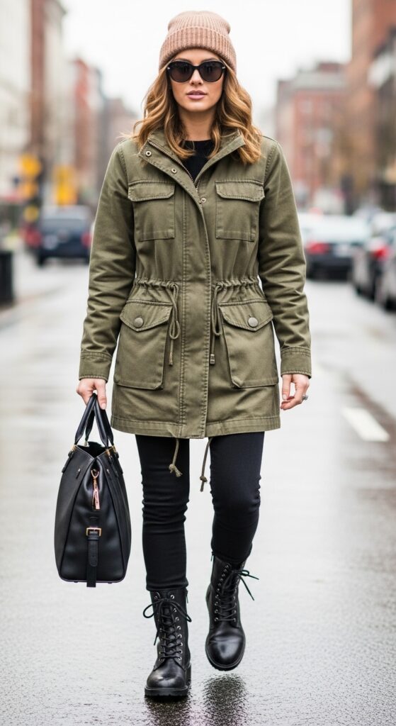 Utility Jacket and Combat Boots
