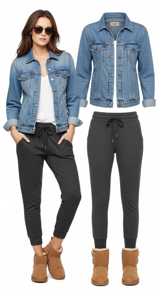 Weekend Casual UGGs + Denim Jacket