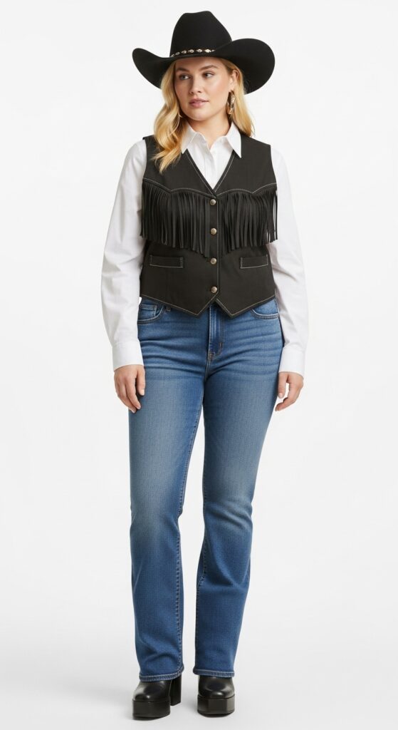 Western-Inspired Vest and Jeans