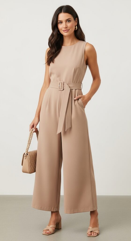 Wide-Legged Jumpsuit and Belt