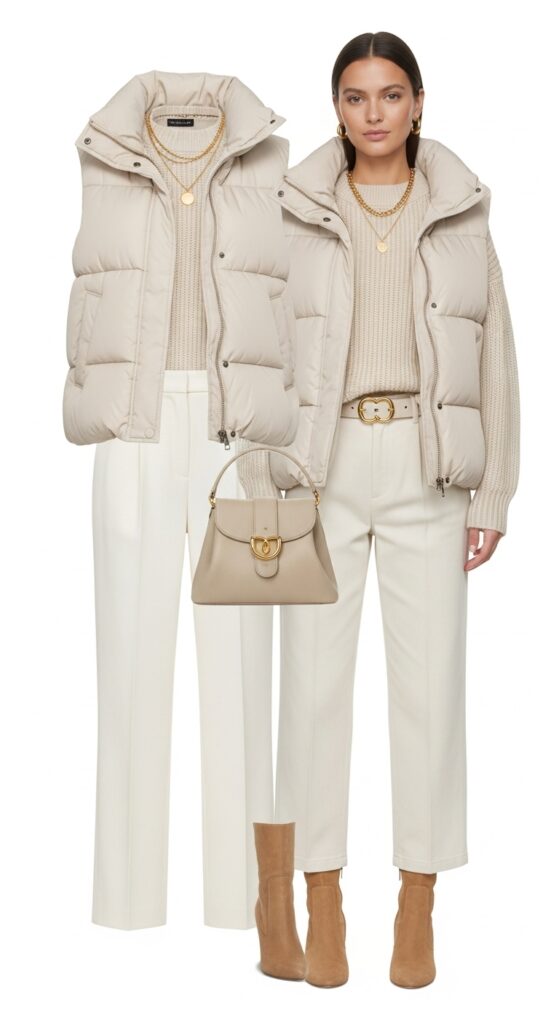 23 Chic Puffer Vest Outfits You’ll Want to Wear This Season 13 Winter Whites with a Twist
