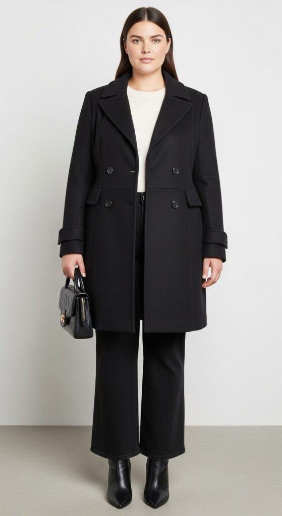 Wool Coat & Straight-Leg Pants
