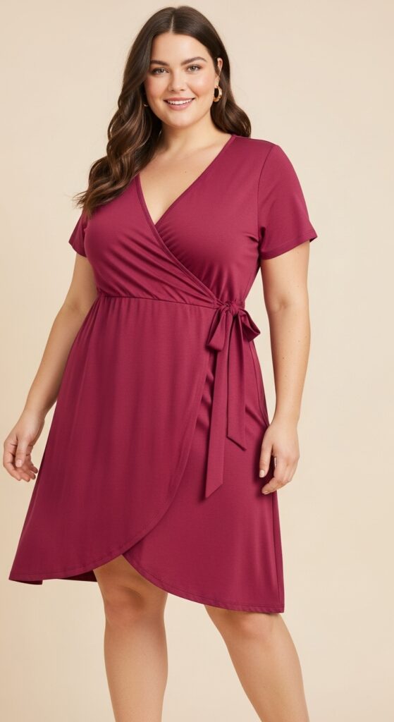 12 Plus-Size Summer Outfits That Flatter Your Curves and Tummy 13 Wrap Dress Timeless and Figure-Flattering