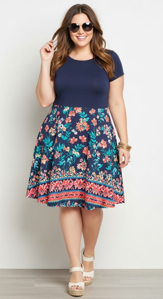 12 Plus Size Hot Summer Outfits Curvy Women Will Love 5 A-Line Dress Timeless and Flattering