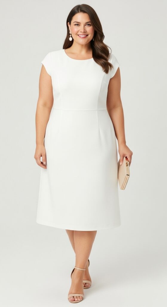 A-Line Dress with Cap Sleeves Timeless and Classic