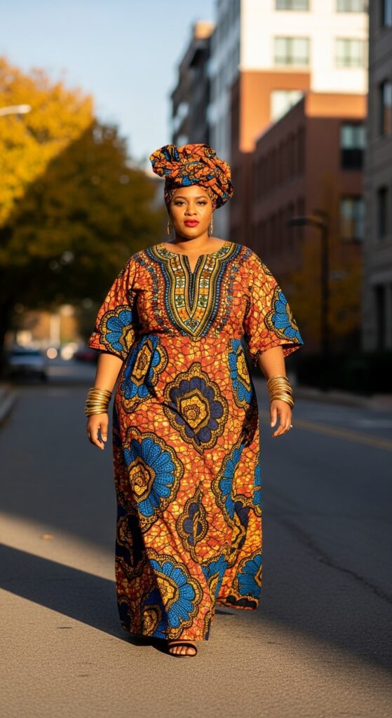 15 Plus Size Fall Dress Outfits That Celebrate Every Curve 14 Ankara Maxi Dress
