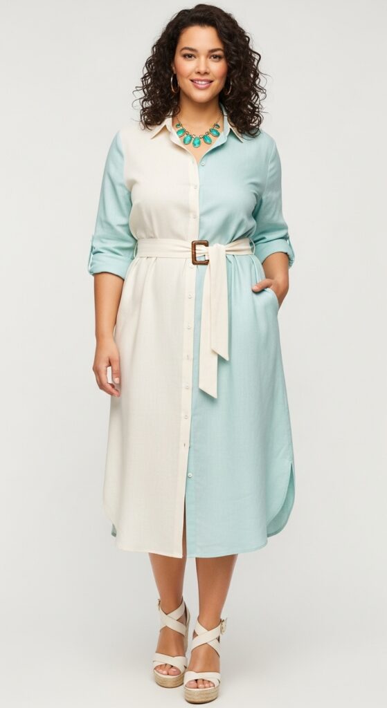 Belted Shirt Dress