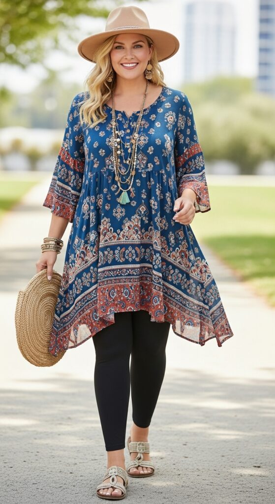Boho Chic Tunic & Leggings Relaxed Yet Fashionable