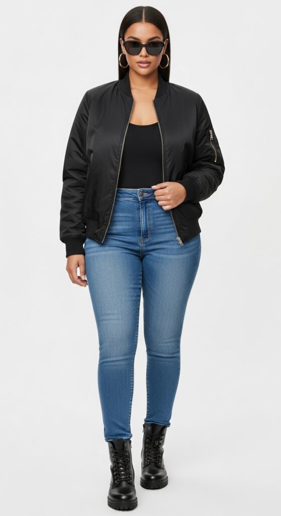 Bomber Jacket and Skinny Jeans