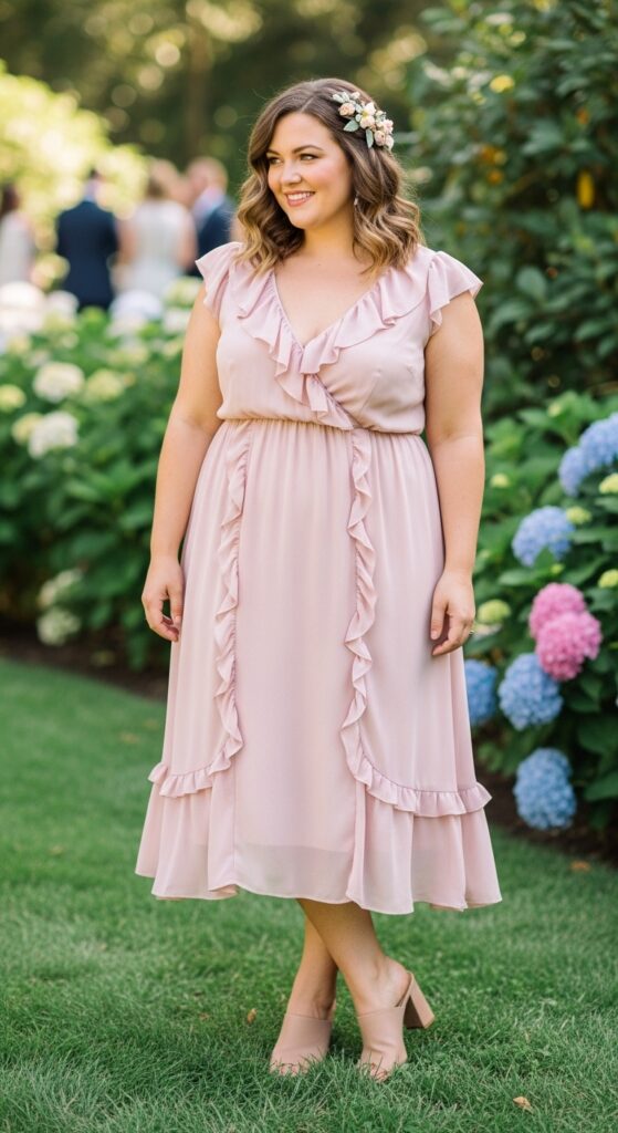 10 Gorgeous Plus Size September Wedding Guest Dresses for Curvy Women 12 Chic Midi Dress