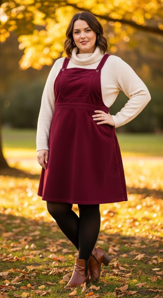 15 Plus Size Fall Inspiration Outfits to Ignite Your Style Confidence 5 Corduroy Comfort