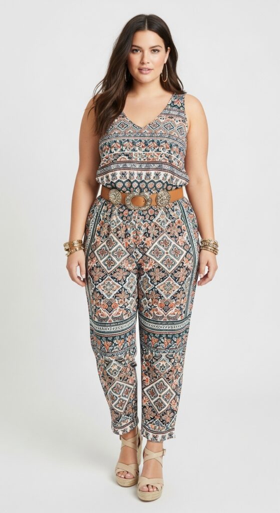 14 Plus Size Boho Summer Outfits Curvy Women Will Love 15 Effortless Boho Jumpsuit
