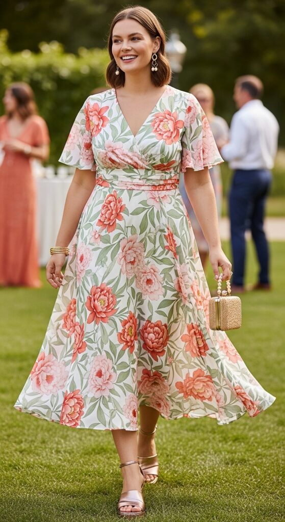 14 Stunning Plus Size Summer Wedding Guest Dress Ideas for Curvy Women 3 Elegant A-Line Dress