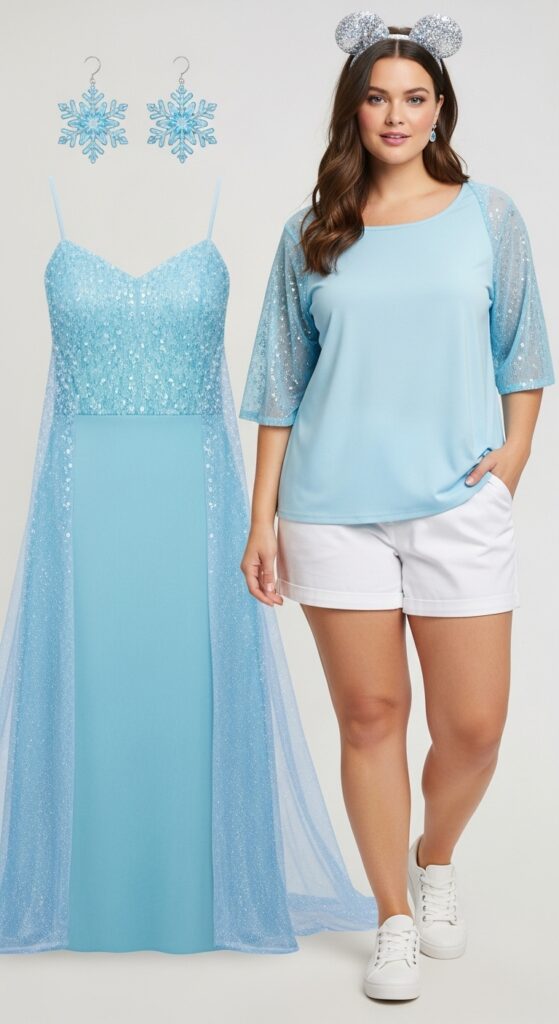 12 Plus Size Summer Disney Outfits Curvy Women Will Love 13 Elsa from Frozen