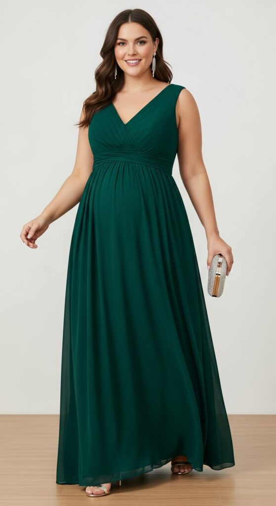 10 Stunning Plus Size Beach Wedding Guest Dresses Curvy Women Will Love 9 Empire Waist Gown
