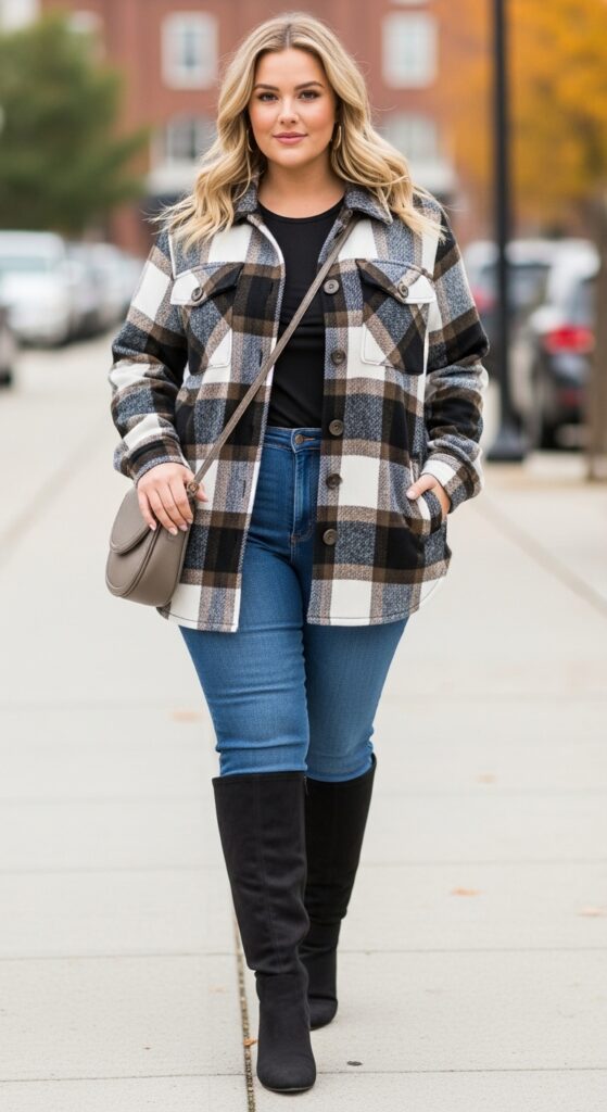Flannel Jacket and Skinny Jeans