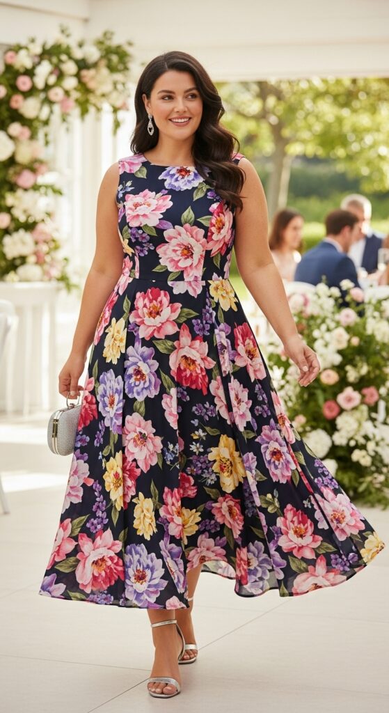 11 Stunning Plus Size Wedding Guest Dresses for Curvy Women That You’ll Love 2 Flattering A-Line Dress