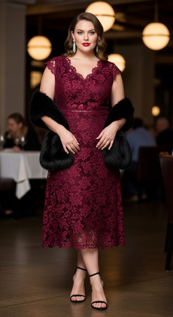 15 Plus Size Fall Dress Outfits That Celebrate Every Curve 16 Floral Lace Dress