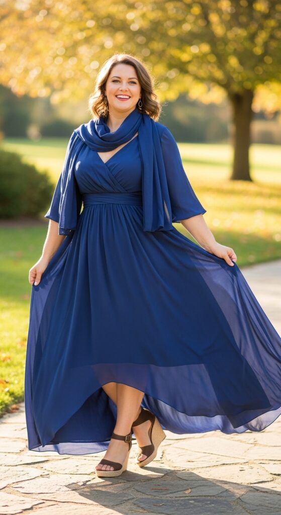 10 Gorgeous Plus Size September Wedding Guest Dresses for Curvy Women 11 Flowy Maxi Dress