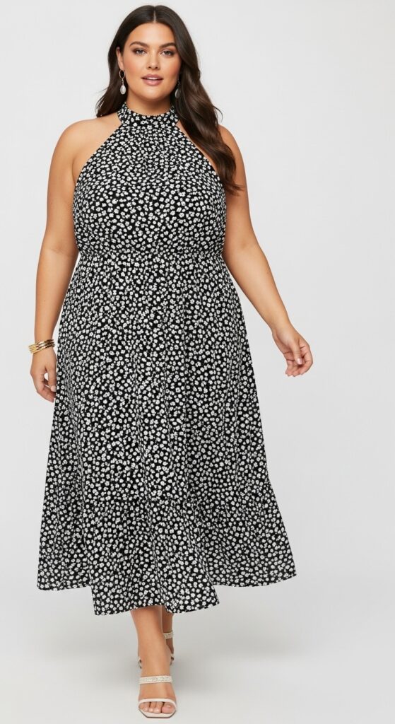 Halter Neck Dress Effortless Glam
