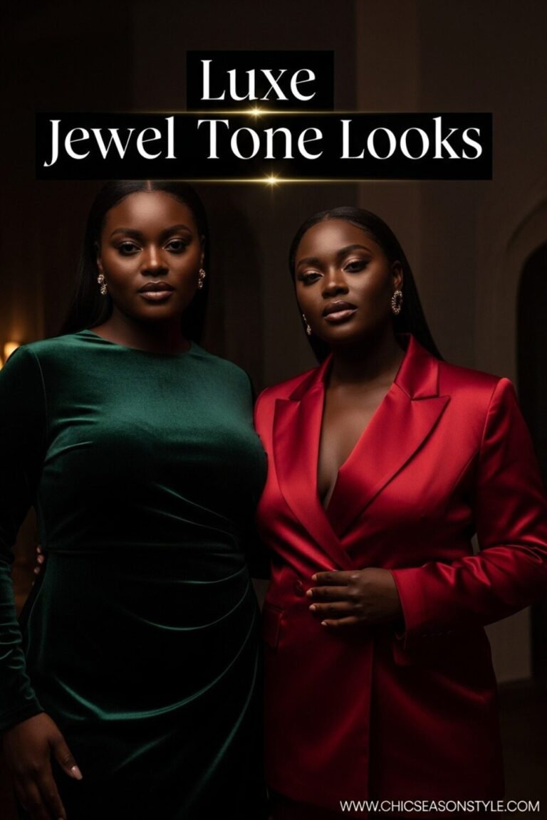 Jewel Tone Outfits for Plus Size Queens This Winter