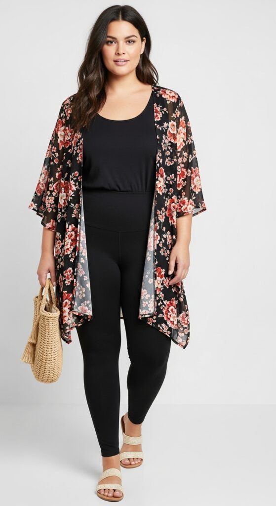 Kimono and Basic Leggings
