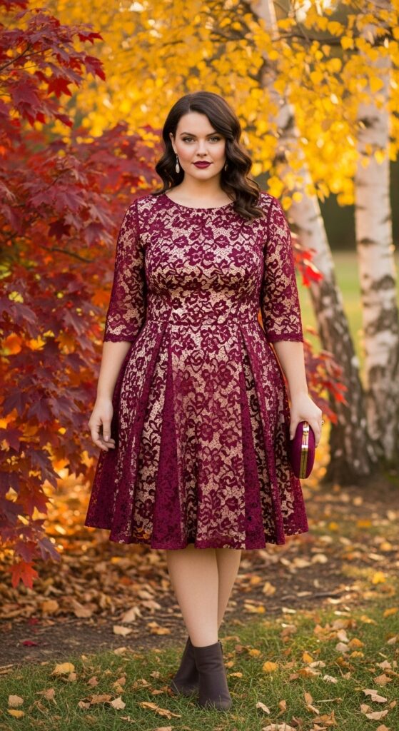Lace Fit-and-Flare Dress