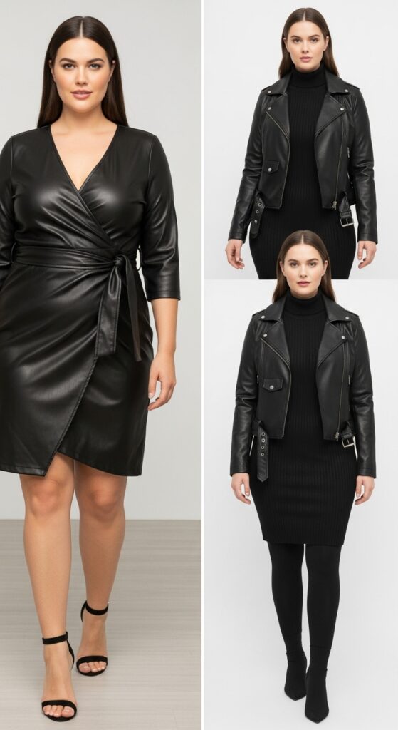 15 Plus Size Fall Inspiration Outfits to Ignite Your Style Confidence 10 Leather & Luxe