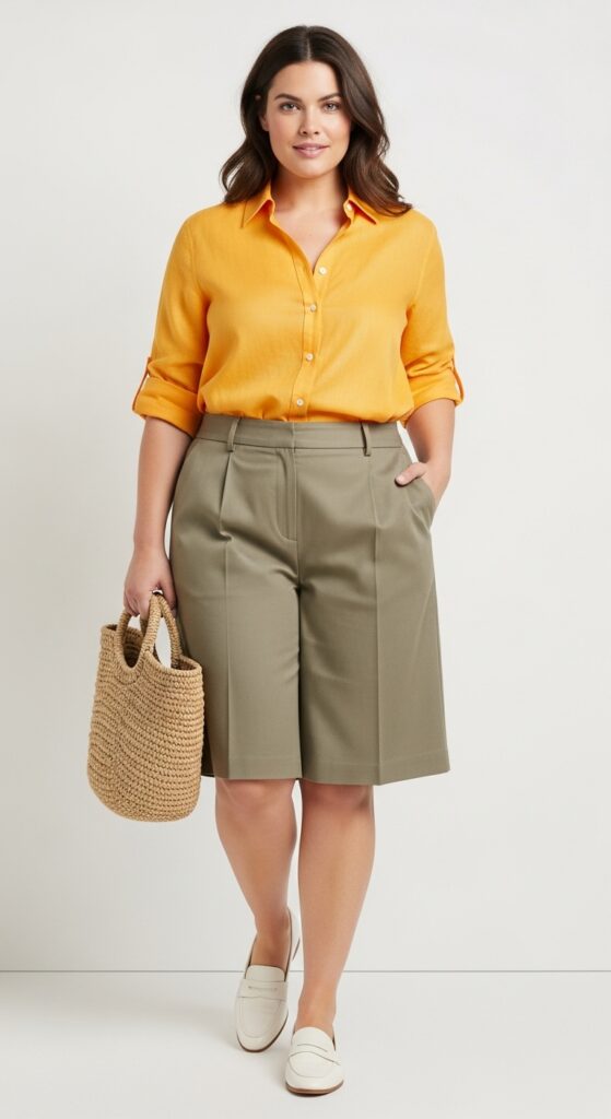 Linen Shirt and Bermuda Shorts