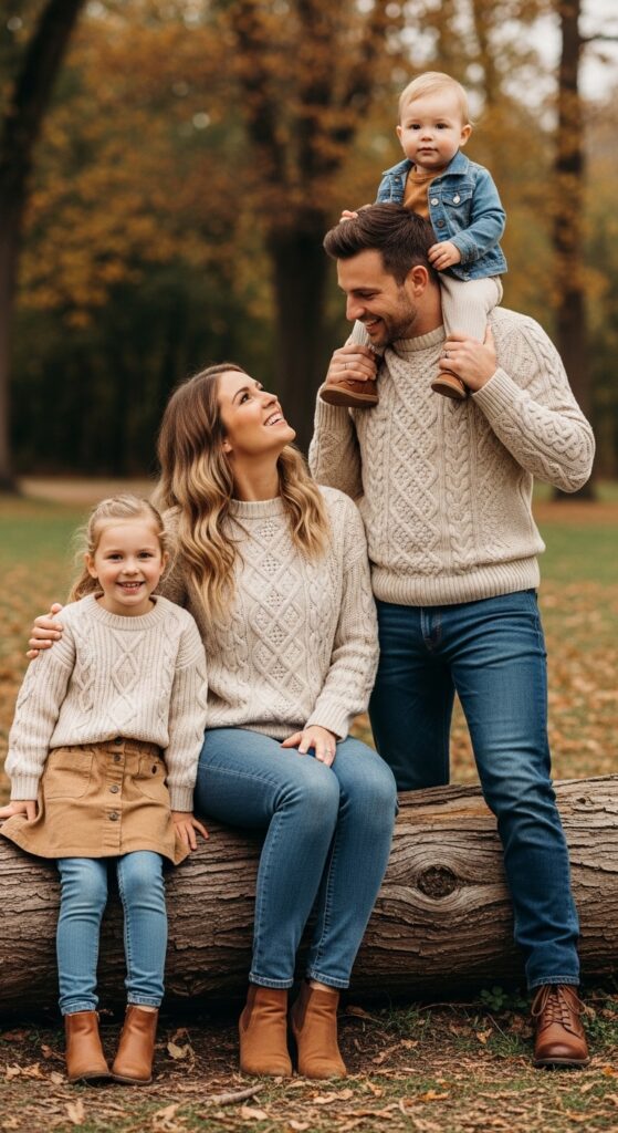 15 Plus Size Fall Family Photo Outfits That Celebrate Every Curve & Create Timeless Memories 9 Maxi Sweater Dress + Over-the-Knee Boots