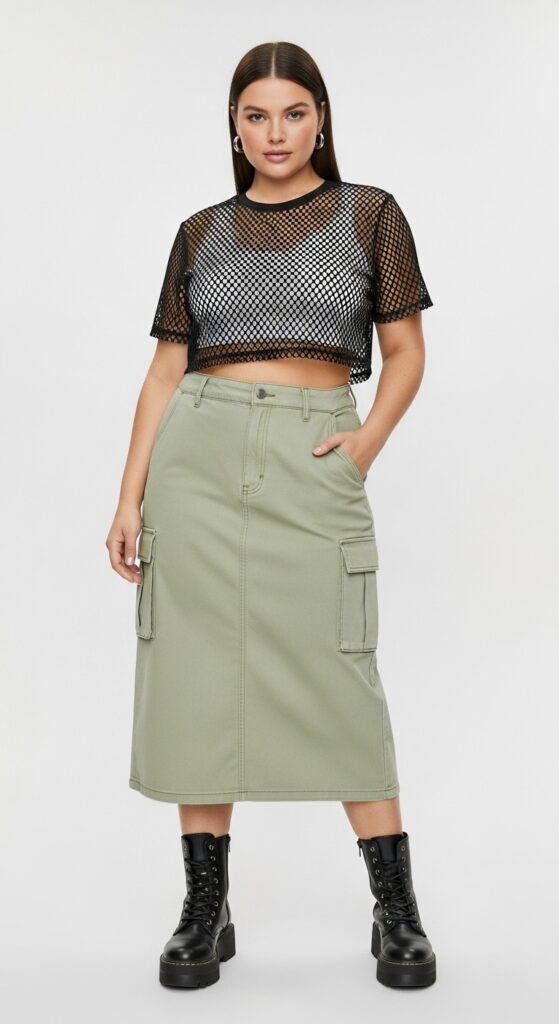 Mesh Top & Utility Skirt Cool and Practical