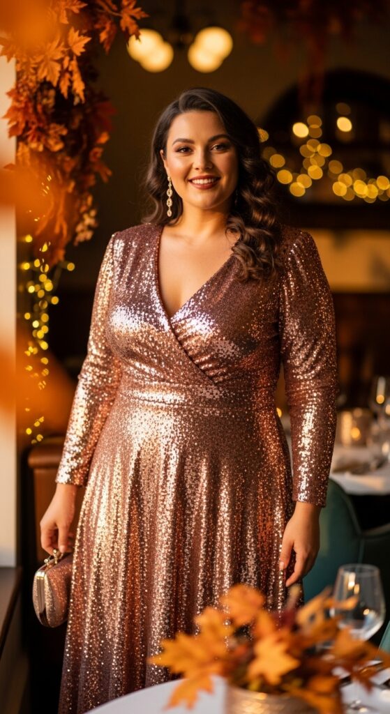 14 Plus Size Fall Birthday Outfits to Make You Feel Absolutely Radiant 13 Metallic Magic