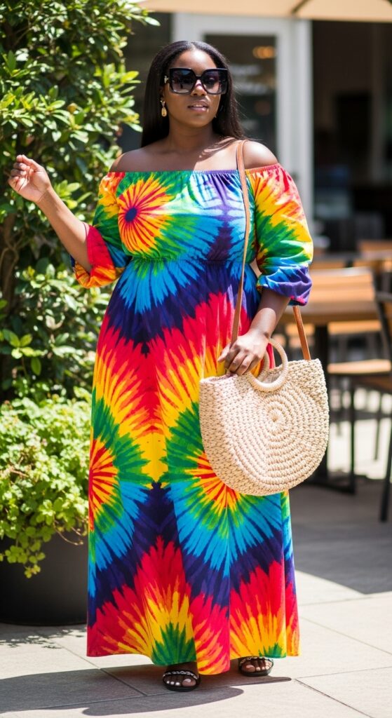 10 Fabulous Plus-Size Summer Outfits for Black Women to Slay the Season 6 Off-Shoulder Maxi Dress