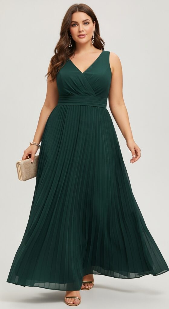 Pleated Maxi Dress