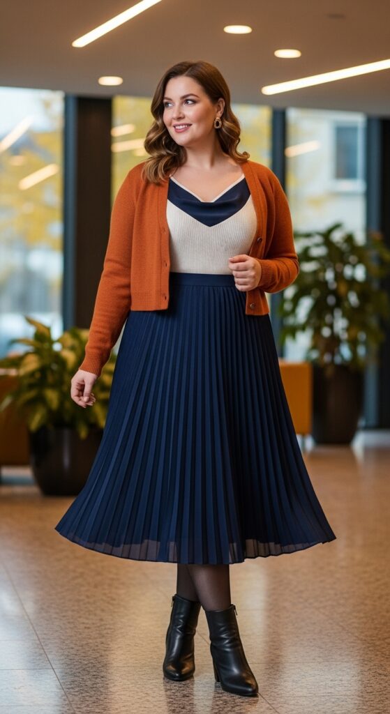 15 Plus Size Fall Work Outfits That Make You Feel Absolutely Fabulous (At Any Size!) 16 Pleated Perfection