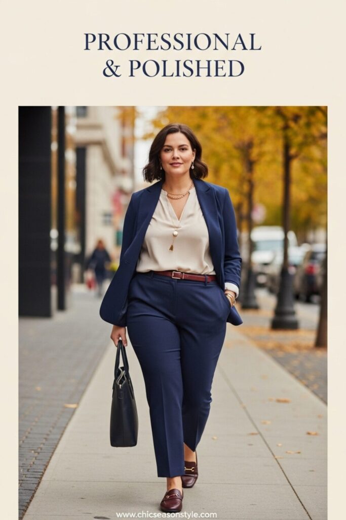 14 Plus Size Autumn Work Outfits for Professional Confidence 1 Plus Size Autumn Work Outfits 14 Professional Looks