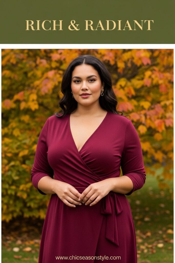 12 Plus Size Deep Autumn Outfits That Celebrate Your Rich Coloring 1 Plus Size Deep Autumn Outfits: 12 Rich & Flattering Looks