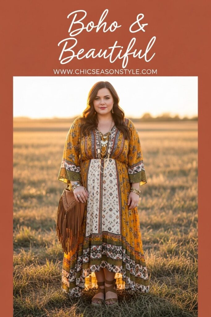 14 Plus Size Fall Boho Outfits That Curvy Women Love 1 Plus Size Fall Boho Outfits 14 Free-Spirited Looks