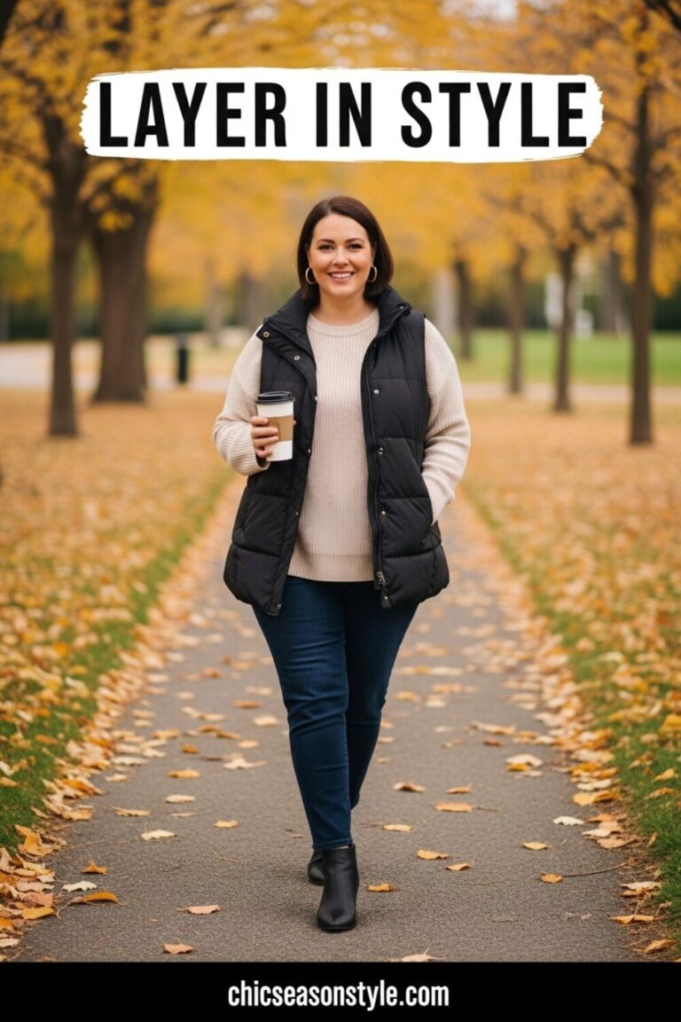Plus Size Fall Vest Outfits 14 Cozy & Chic Looks